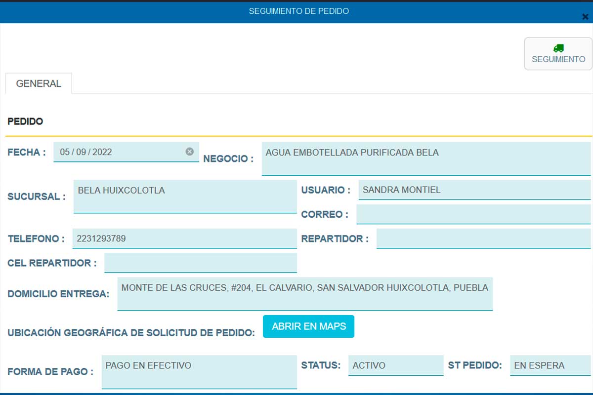 sistema para venta de agua purificada