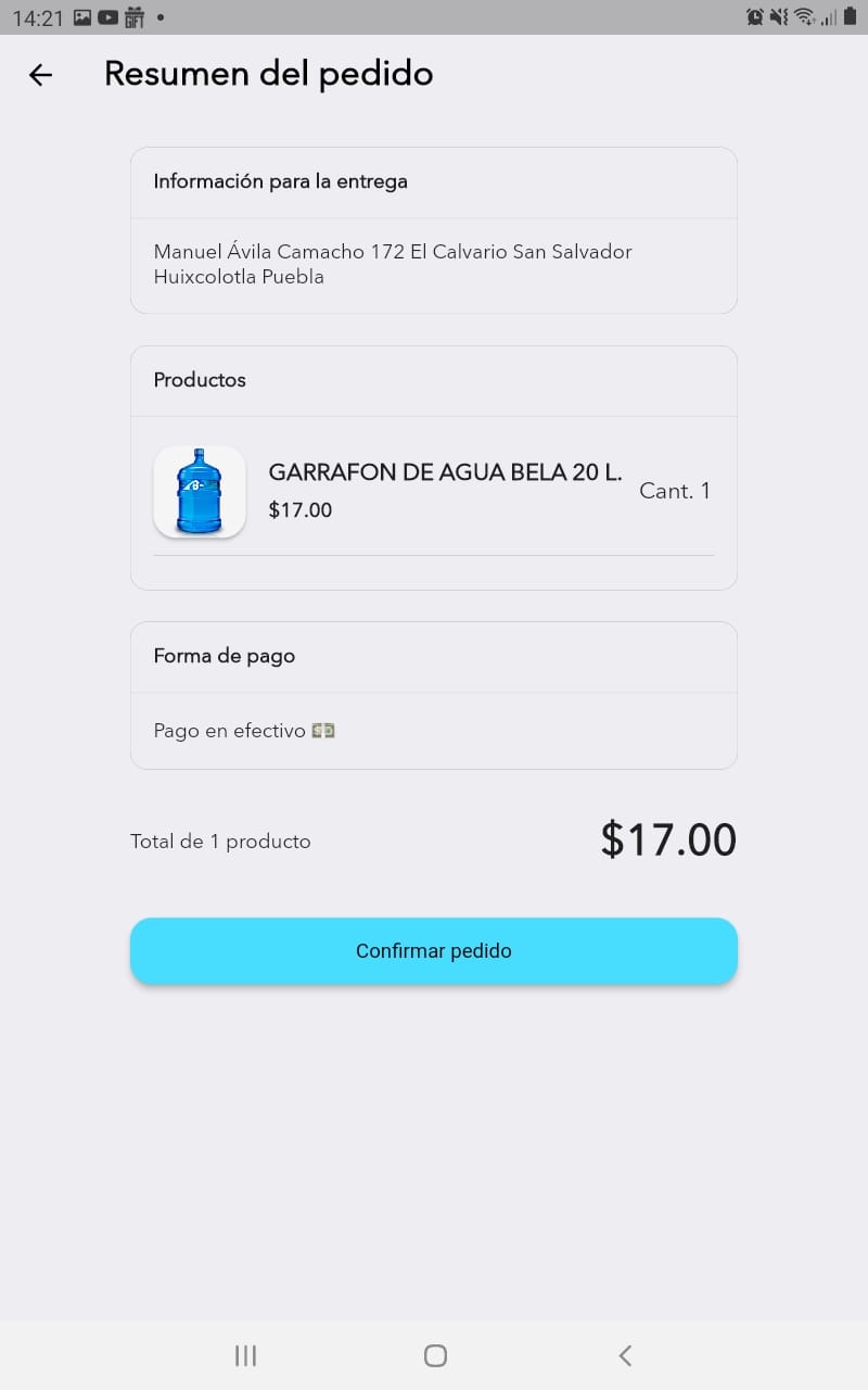 software para entrega de agua